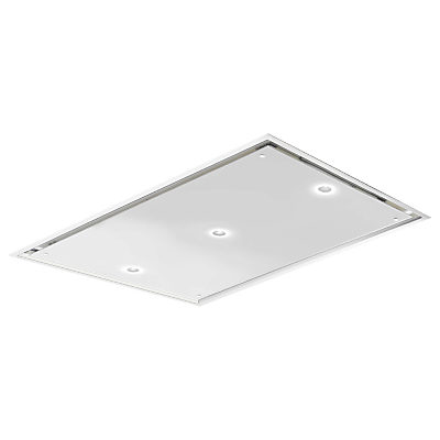 Smeg KSC90B Dolce Stil Novo Cooker Hood, White Glass Smeg KSC90B Dolce Stil Novo Cooker Hood, White Glass